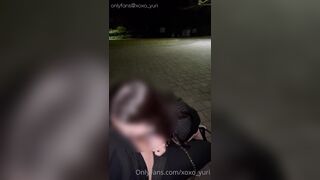인적 드문 공원에서 개목줄에 질싸